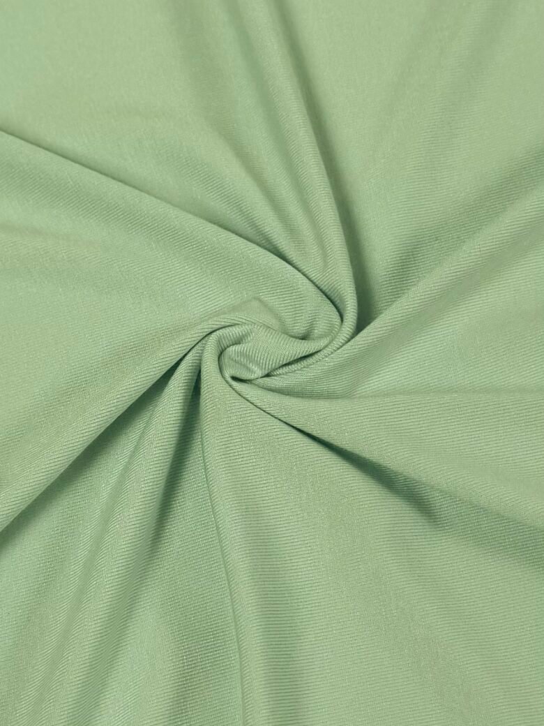 Bamboo (bamboo) Jersey Knit Fabric Light Green Color (price for leftover 1.5 m)