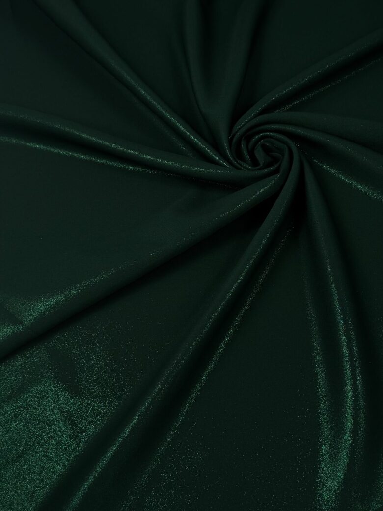 Glossy "Barbie" Fabric "Gloss Effect" in Emerald Color