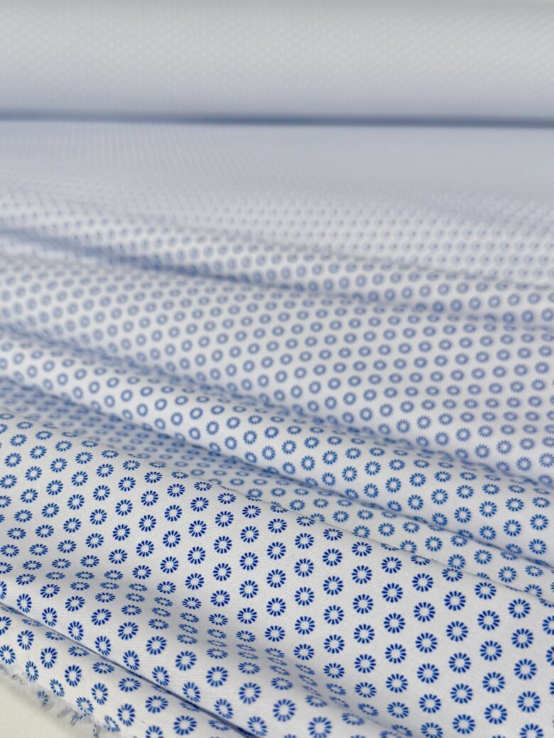 Italian Cotton Shirt Fabric with Elastane "Aja"