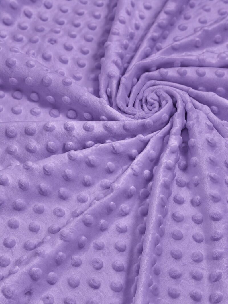 Tamprus Minky trikotažas su faktūriniais taškeliais violetinės spalvos