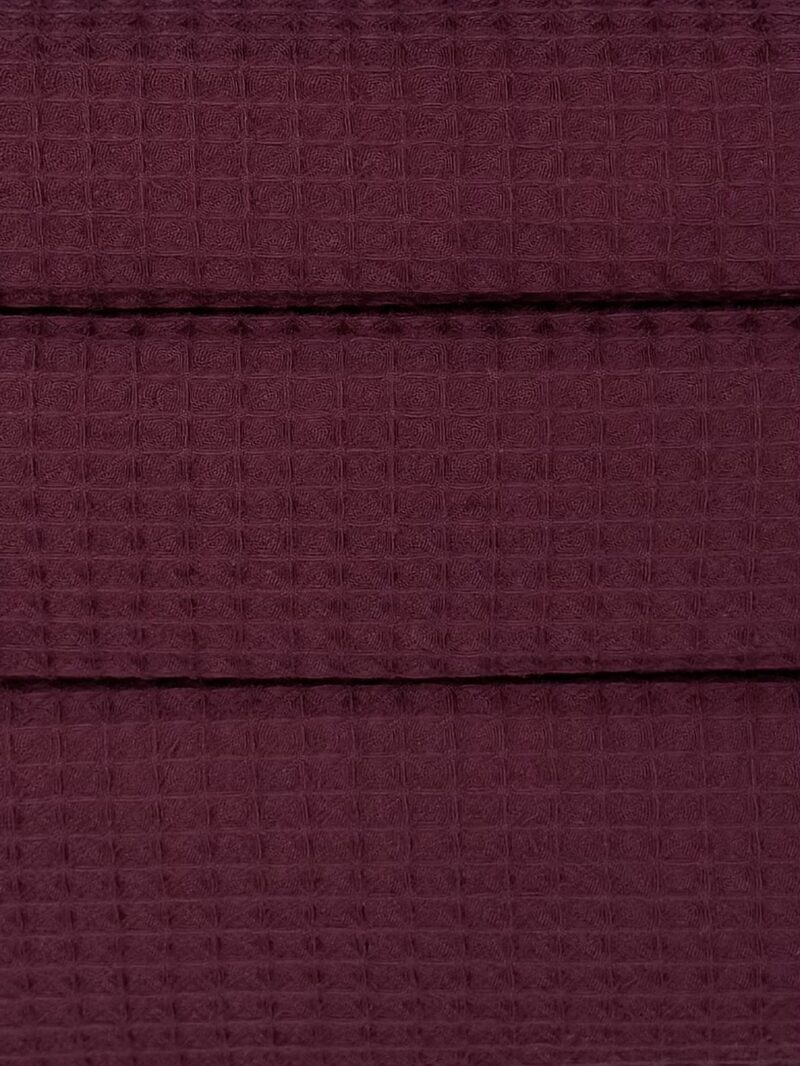 Kokvilnas vafeļu audums bordo krāsā